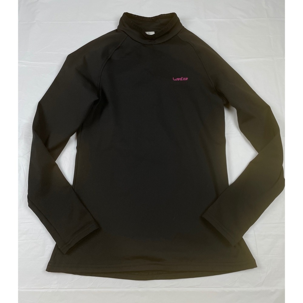 Wedze Decathlon Freshwarm Base Layer Top Womens Small Black Ski Thermal Shirt